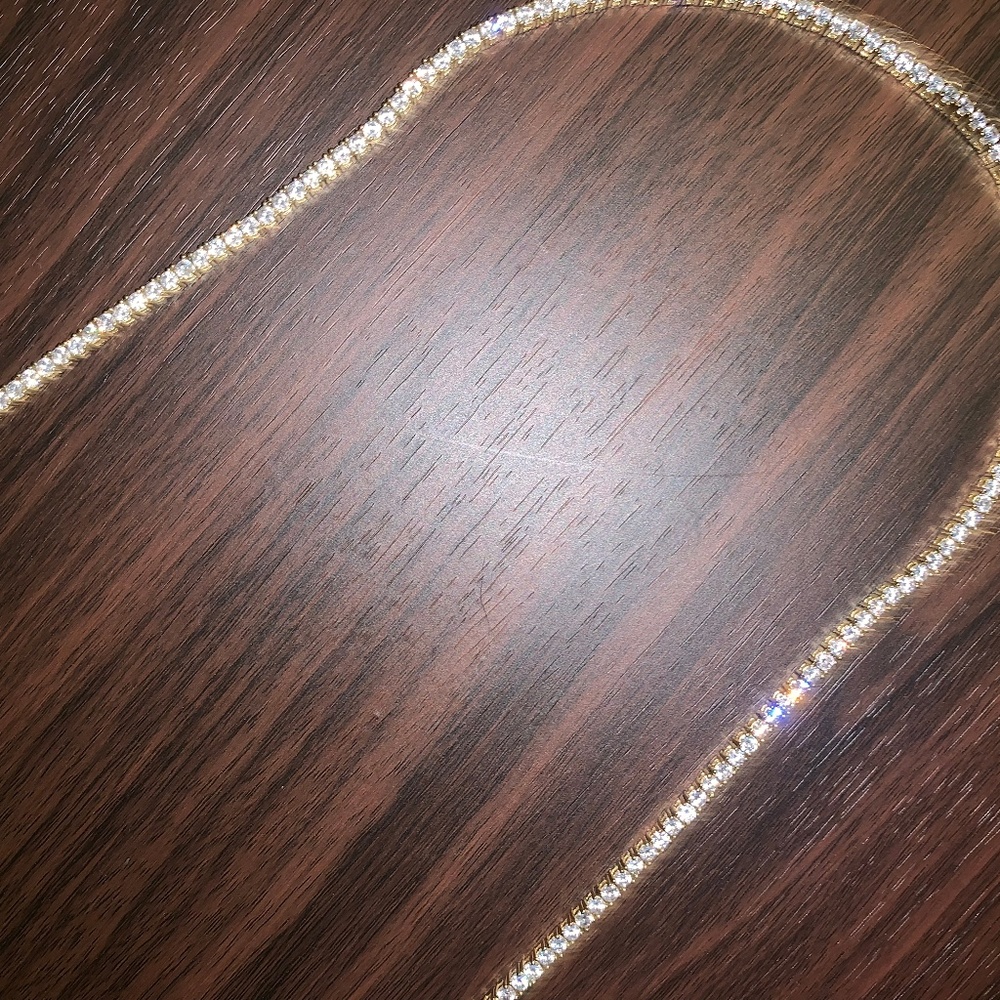 20in 3mm 14k yellow gold tennis chain